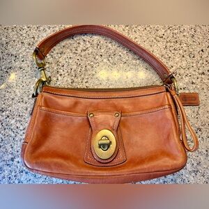 Coach SMALL 10326 Vintage Cognac 65th Anniversary Legacy Leigh Leather Satchel